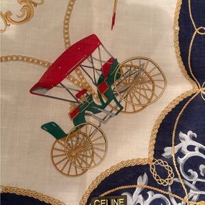 Just sharing… Celine Silk Scarf with Red and Gold Carriage Motif